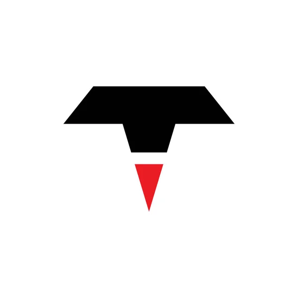 Modèle vectoriel de conception de logo lettre T — Image vectorielle
