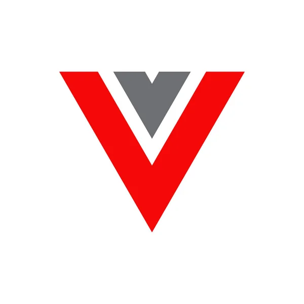 V lettera logo design modello vettoriale — Vettoriale Stock