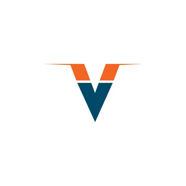 V Carta Logo Design Vector Template —  Vetores de Stock