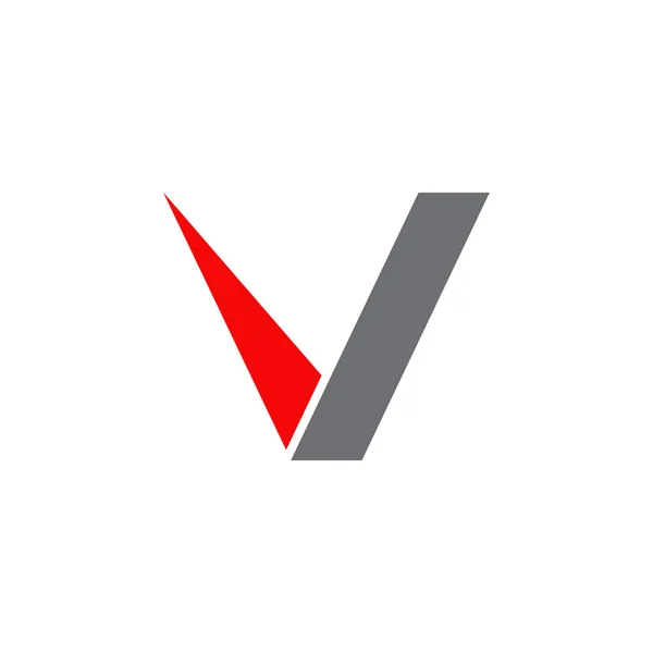V Levél logó tervezés vektor sablon — Stock Vector