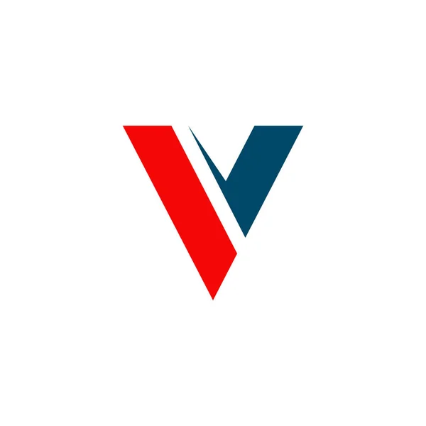 V Mall för brevets logotyp Design Vector — Stock vektor