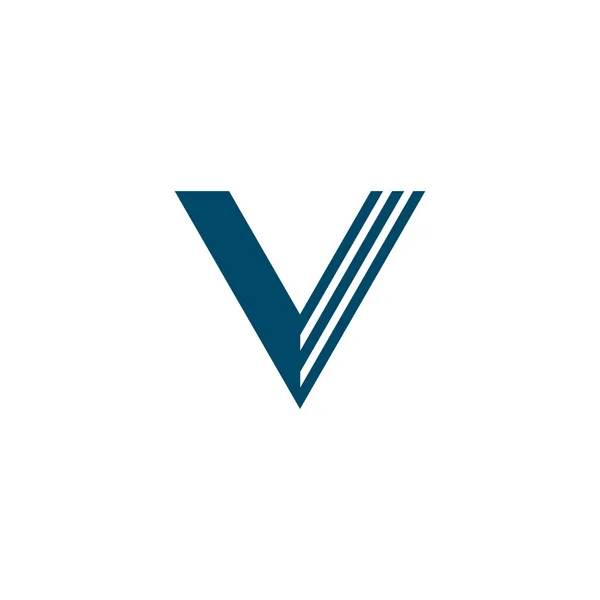V Carta Logo Diseño Vector Plantilla — Vector de stock