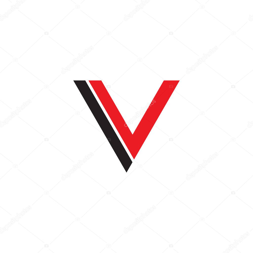 V letter initial logo design vector template