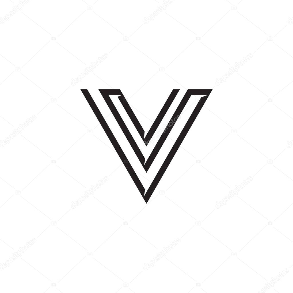 V letter initial logo design vector template