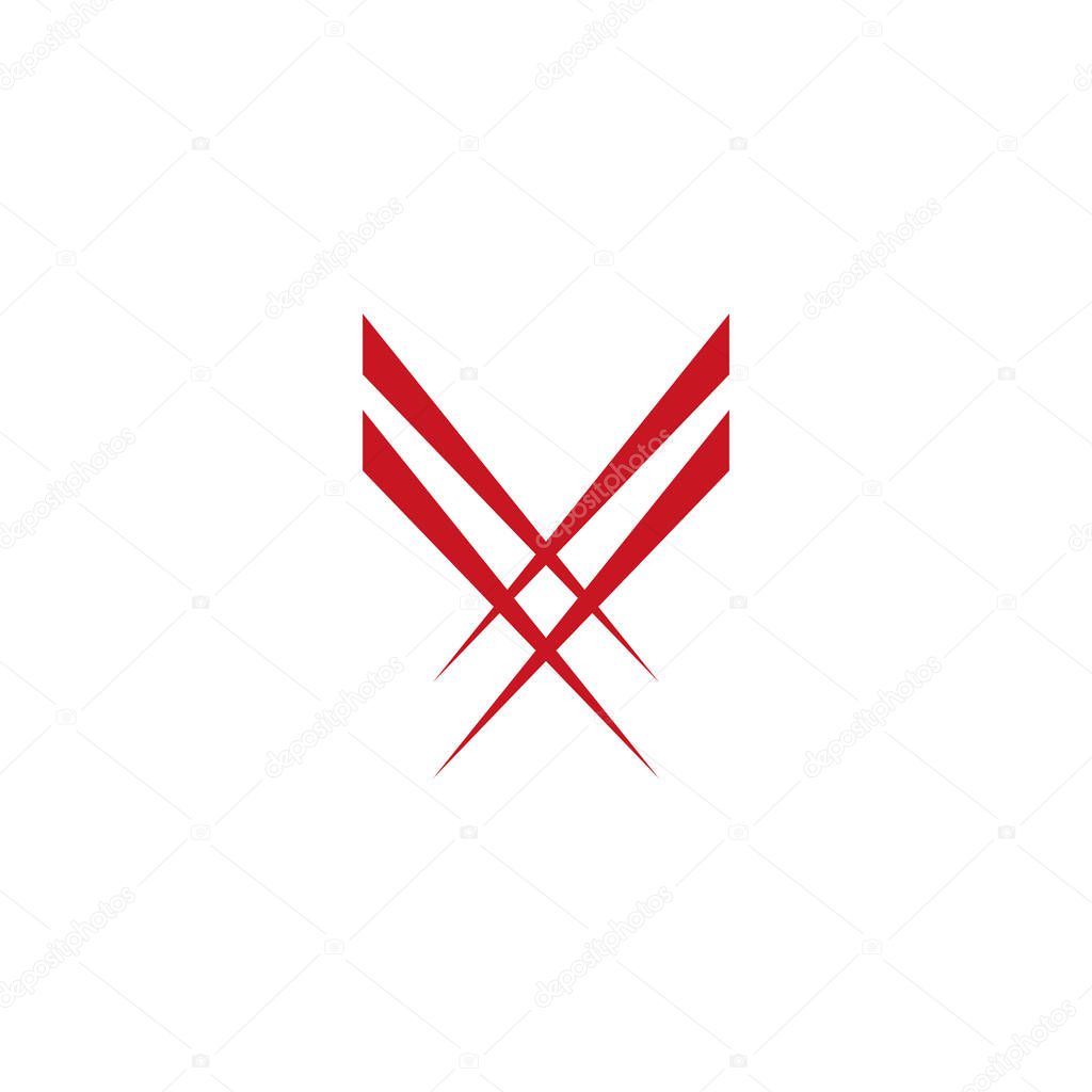 V letter initial logo design vector template