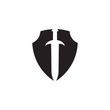 Kılıç logosu tasarım vektör şablonu