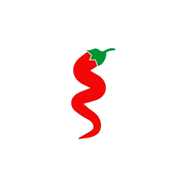 Rote Chili Logo Design Vektor Illustration Vorlage — Stockvektor