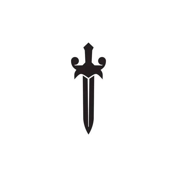 Modelo de vetor de design de ícone de logotipo de espada — Vetor de Stock