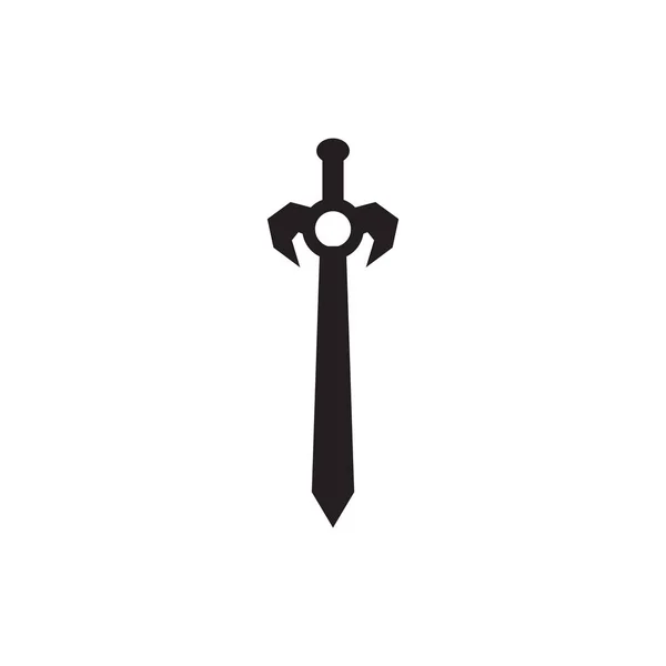 剣ロゴアイコンデザインベクターテンプレート — ストックベクタ