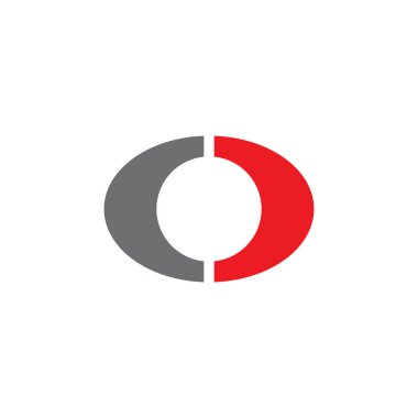 O harfi ilk simge logo tasarım şablonu