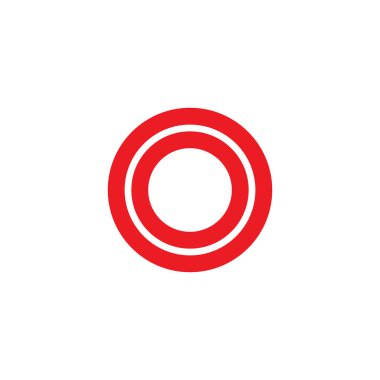 O harfi ilk simge logo tasarım şablonu