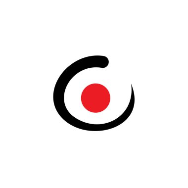 O harfi ilk simge logo tasarım şablonu