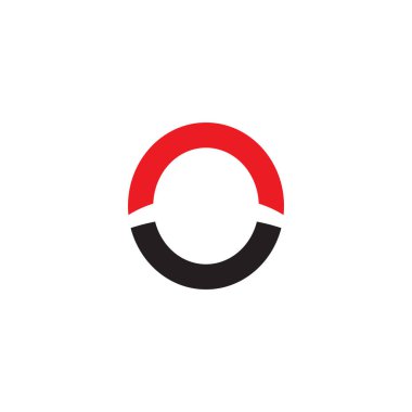 O harfi ilk simge logo tasarım şablonu