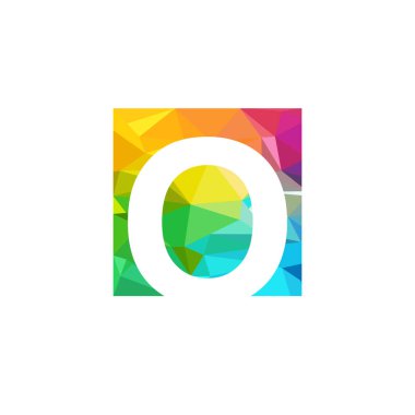 O harfi ilk simge logo tasarım şablonu