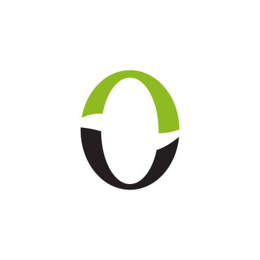 O harfi ilk simge logo tasarım şablonu