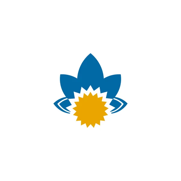Lotus květinové logo design vektorové šablony — Stockový vektor