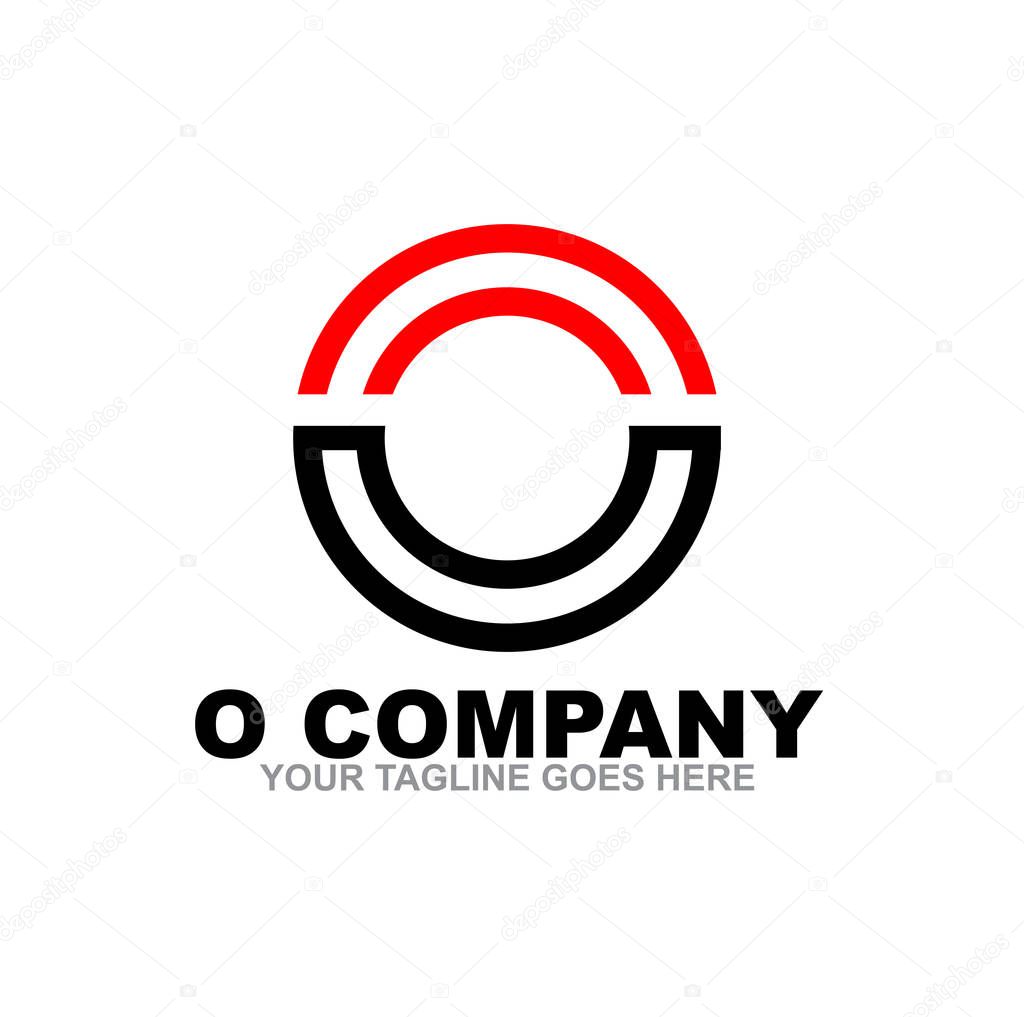 O letter initial icon logo design vector template illustration