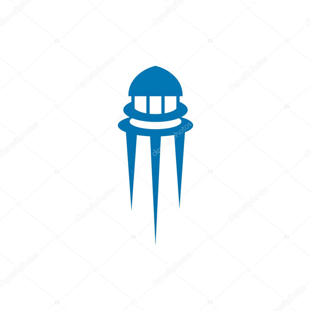 Lighthouse logo design vector template