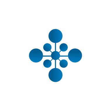 Molekül simgesi logo tasarım vektör şablonu