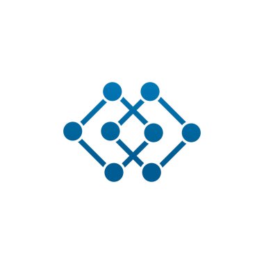 Molekül simgesi logo tasarım vektör şablonu