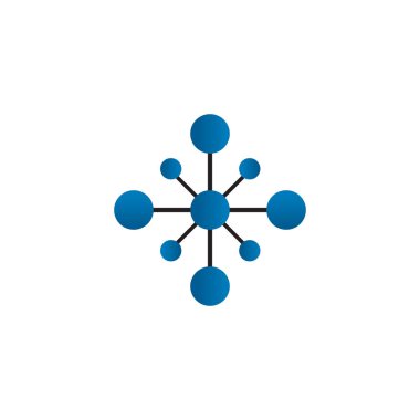 Molekül simgesi logo tasarım vektör şablonu