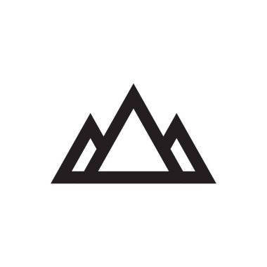 Dağ logosu tasarım vektör şablonu