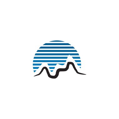 Dağ logosu tasarım vektör şablonu