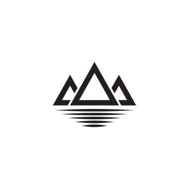 Dağ simgesi logo tasarım şablonu