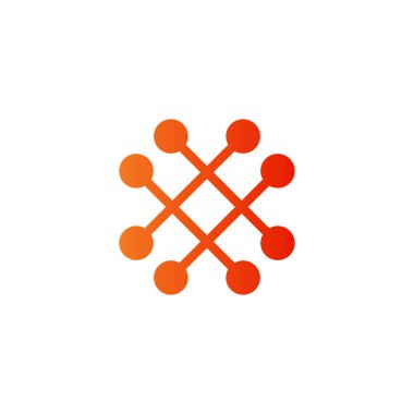 Ağ simgesi logo tasarım vektörü şablonu