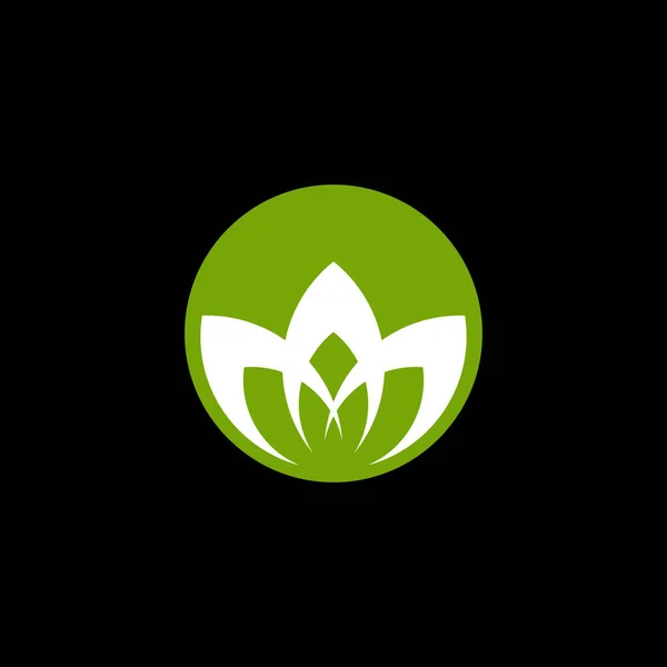 Lotus flor icono logotipo diseño vector plantilla — Archivo Imágenes Vectoriales