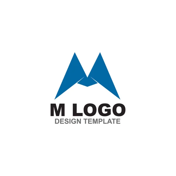 M Buchstabe Logo Design Vektor-Vorlage — Stockvektor