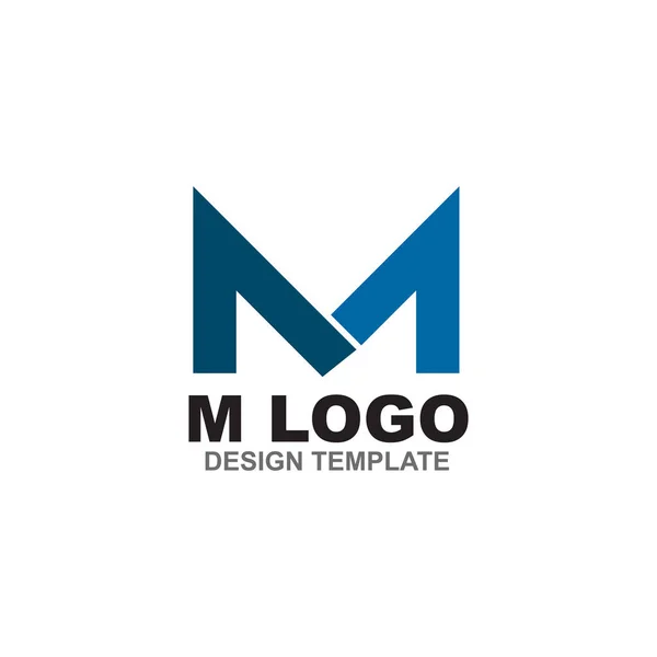 M Buchstabe Logo Design Vektor-Vorlage — Stockvektor