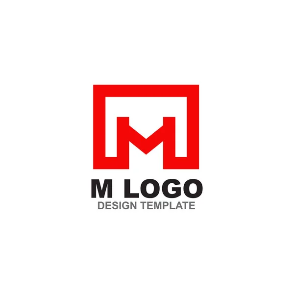 M Buchstabe Logo Design Vektor-Vorlage — Stockvektor