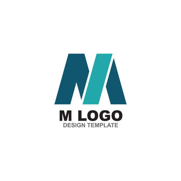 Векторный шаблон логотипа M — стоковый вектор