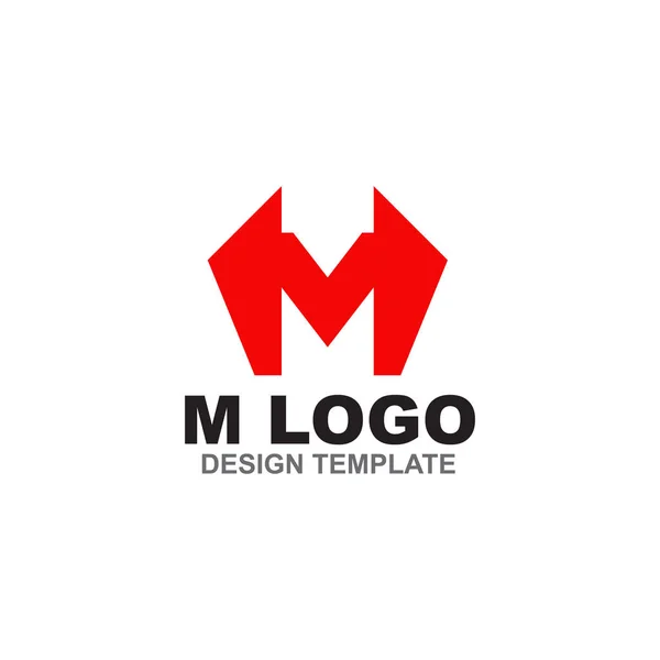 M Buchstabe Logo Design Vektor-Vorlage — Stockvektor