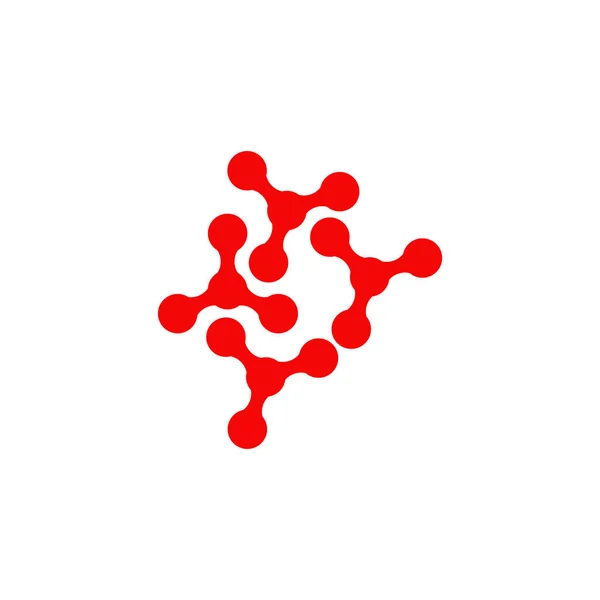 Molecule pictogram logo ontwerp vector template — Stockvector
