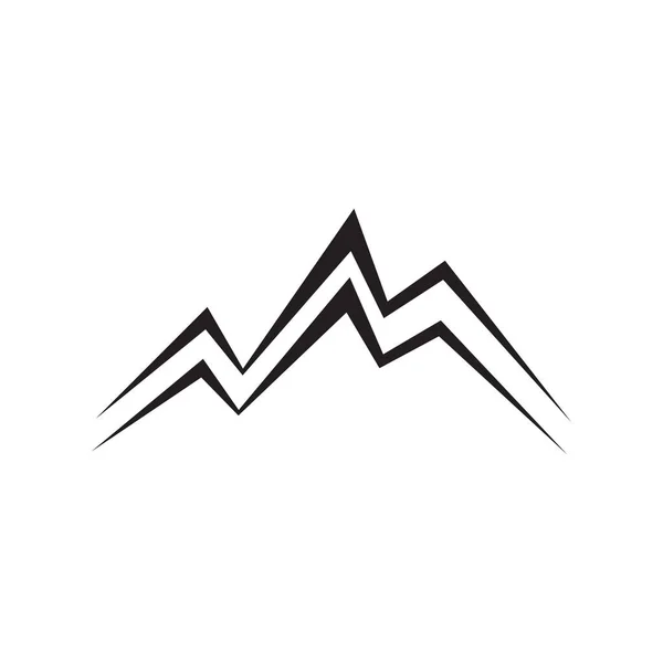 Πρότυπο φορέα σχεδιασμού λογότυπου βουνού — Διανυσματικό Αρχείο
