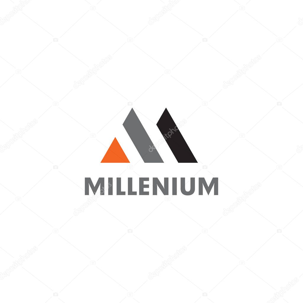 M letter initial logo design inspiration vector template