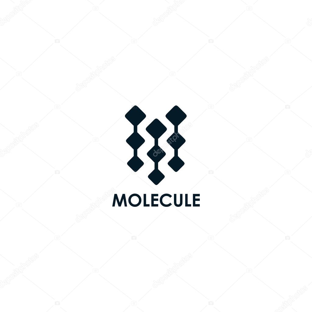 M letter initial logo design vector template