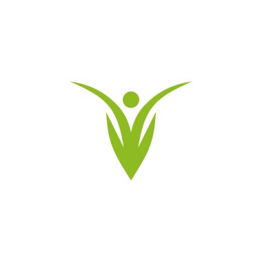 İnsan karakter simgesi logo tasarımı ilhamı