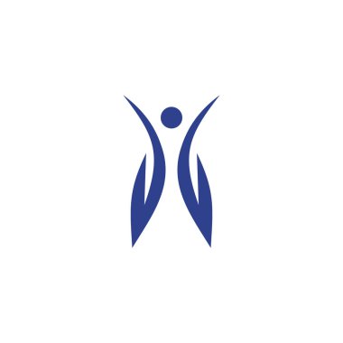 İnsan karakter simgesi logo tasarımı ilhamı