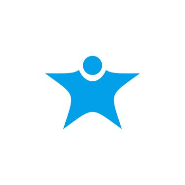 İnsan karakter simgesi logo tasarımı ilhamı