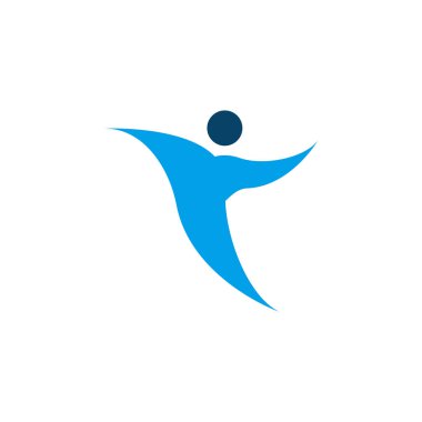 İnsan karakter simgesi logo tasarımı ilhamı