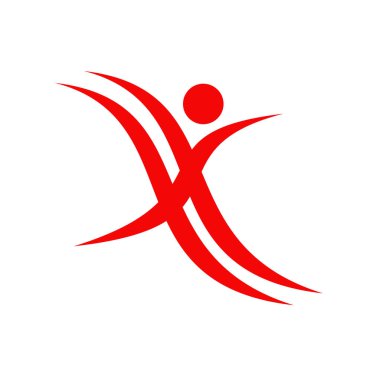 İnsan karakter simgesi logo tasarımı ilhamı