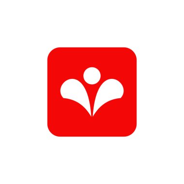 İnsan karakter simgesi logo tasarımı ilhamı