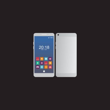Telefon tableti resimleme vektör şablonu