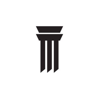 Sütun simgesi logo tasarım vektör şablonu