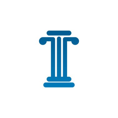 Sütun simgesi logo tasarım vektör şablonu