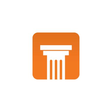 Sütun simgesi logo tasarım vektör şablonu