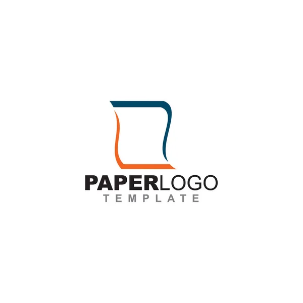 Paper icon logo design vector template — Stock Vector